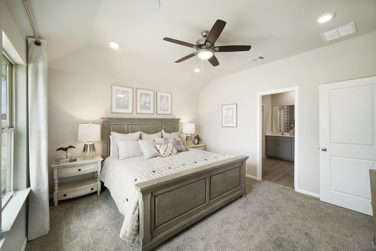 bedroom with bed and nightstands