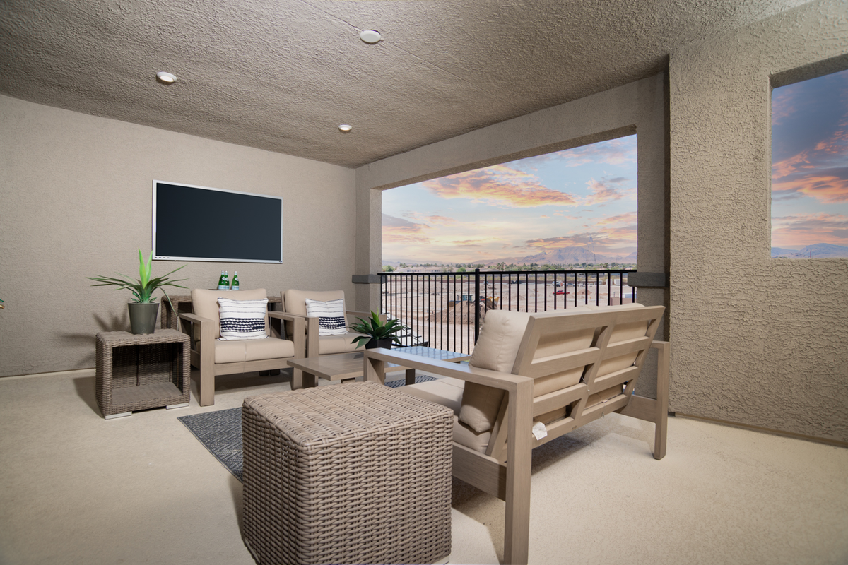 covered patio with outdoor furniture