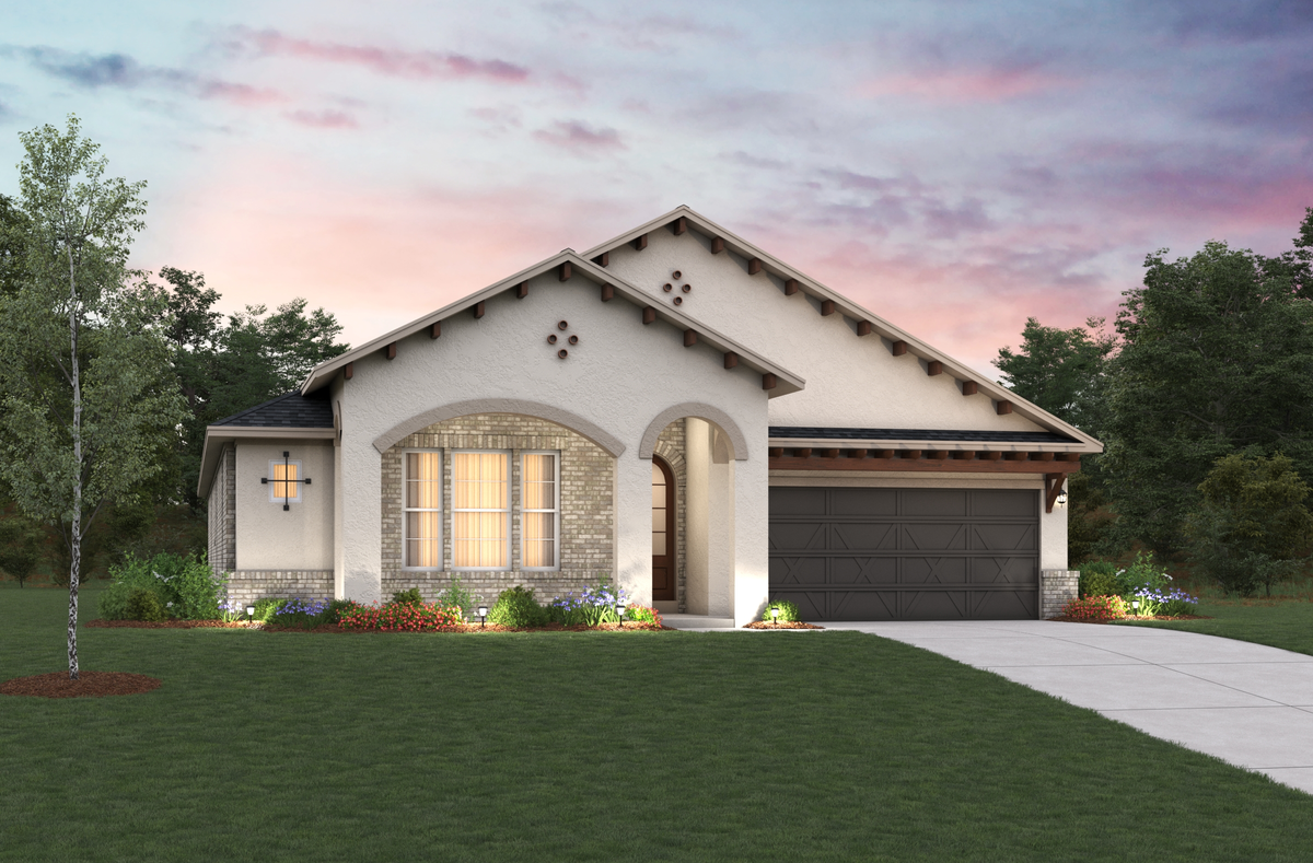 one-story Spanish elevation exterior home