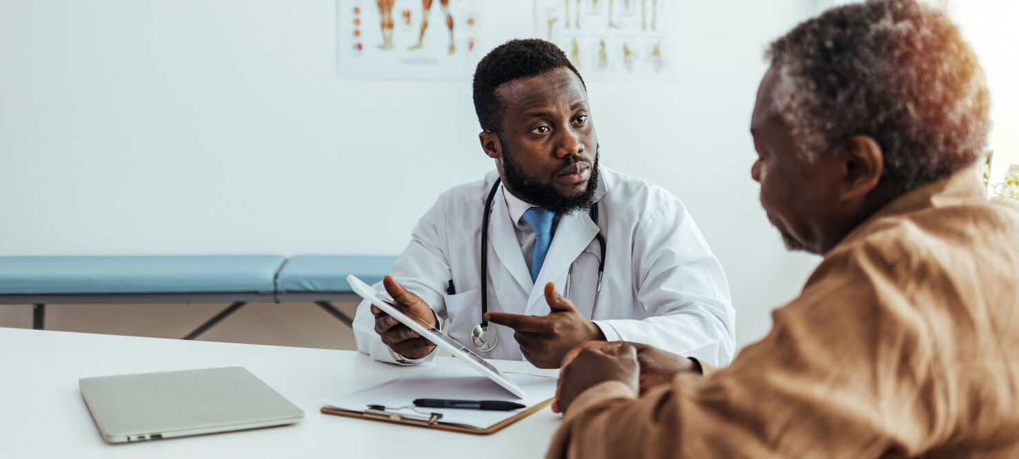 Black man in medical consultation 
