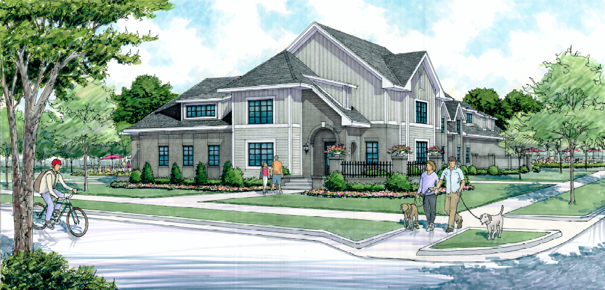 rendering of amenities with clubhouse
