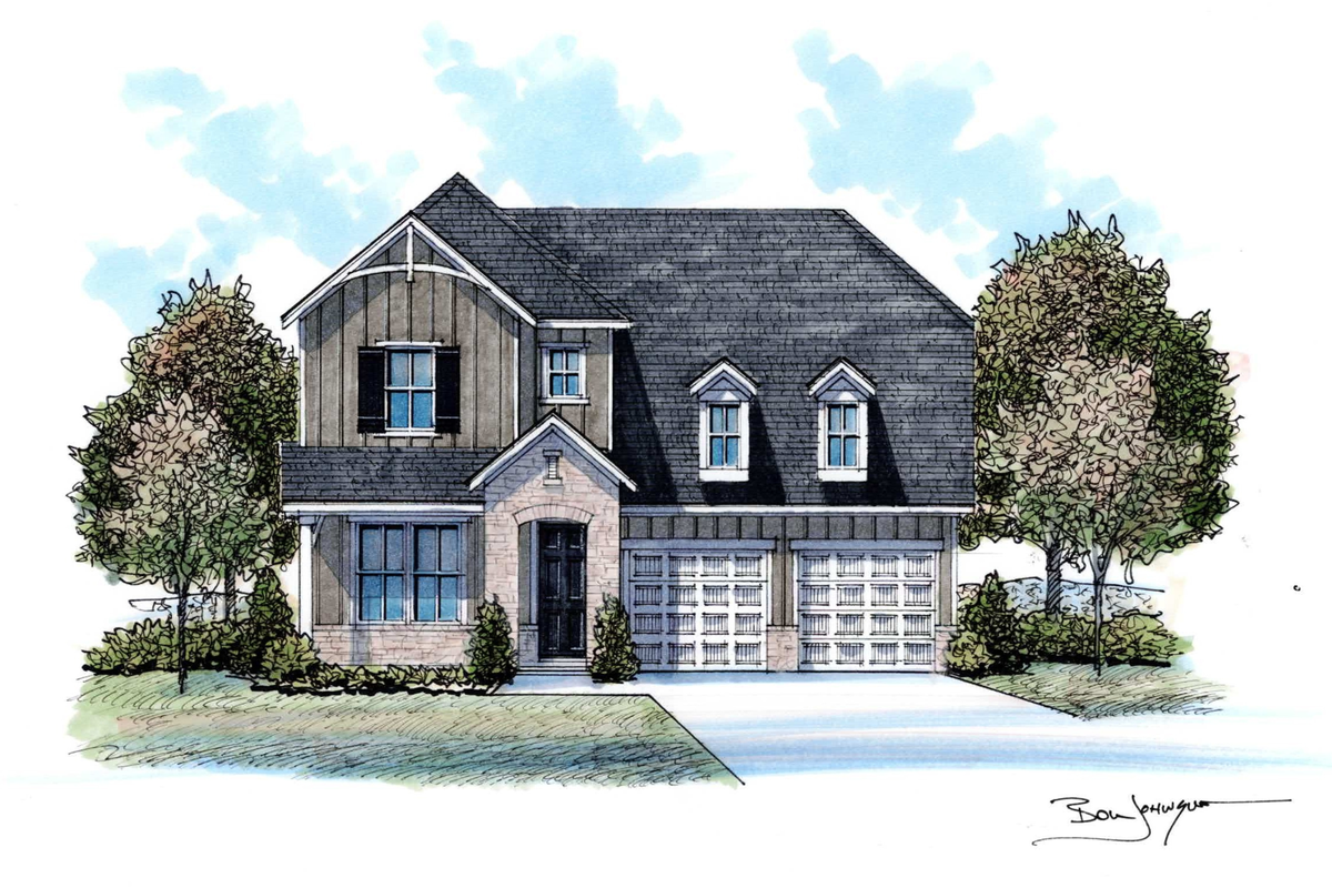 watercolor exterior rendering 