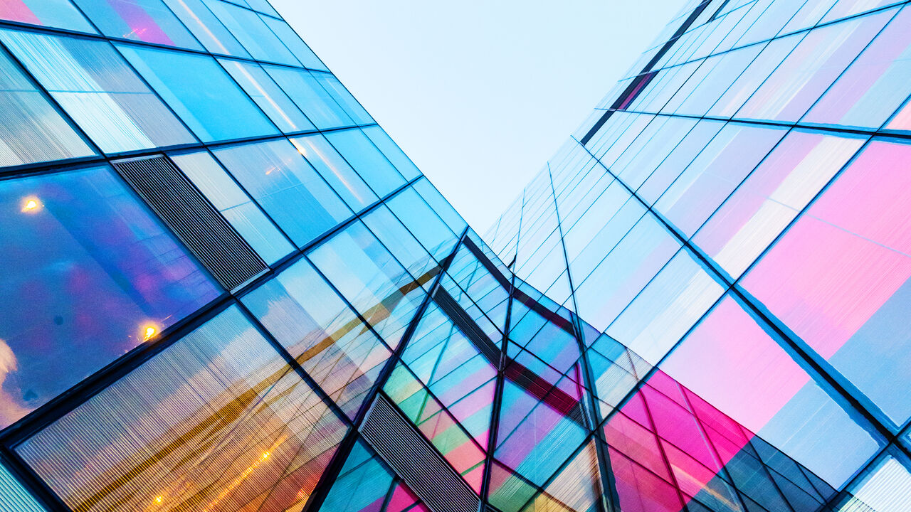 Colorful corporate building