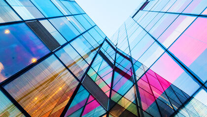 Colorful corporate building