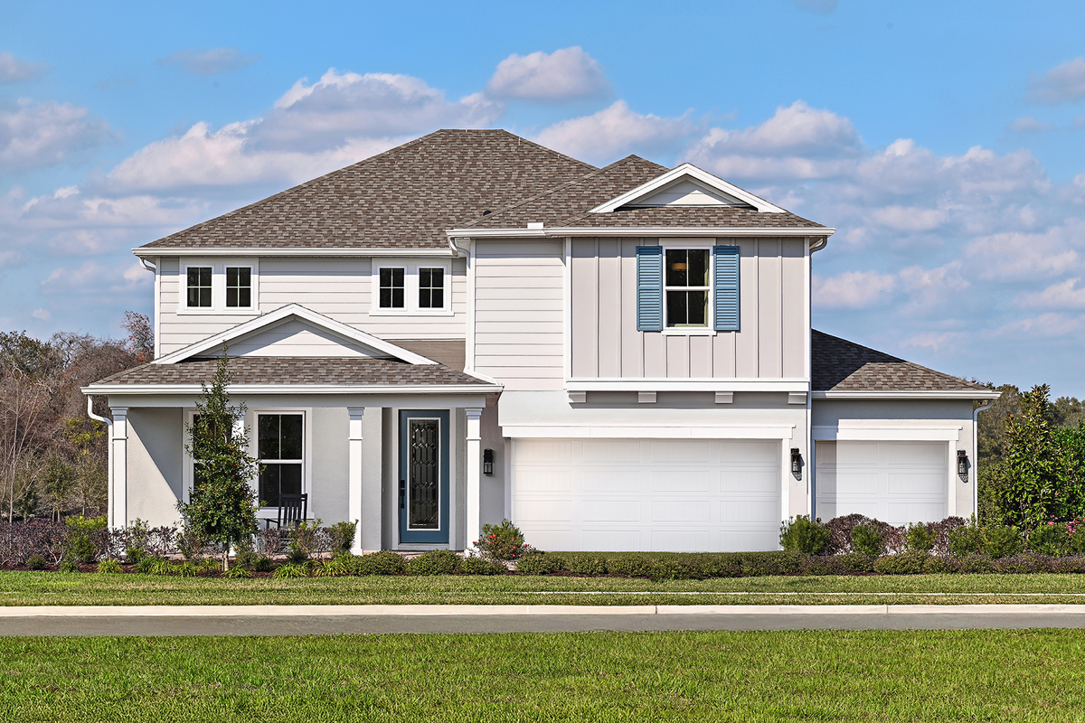 front exterior of home with four pillars