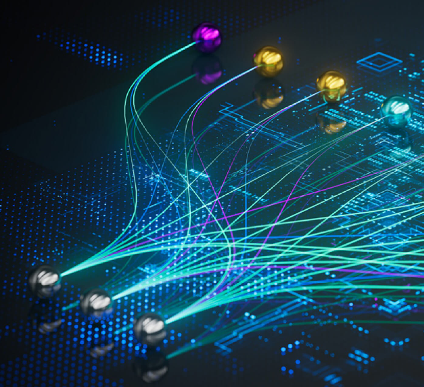Abstract image of lines on a grid.