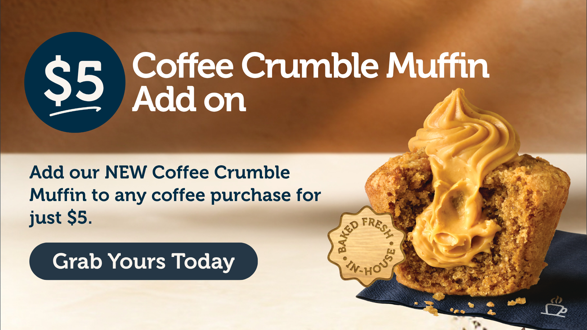 Coffee Crumble Muffin at Jamaica Blue