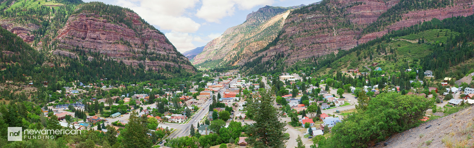 Aerial view of Colorado neighborhood