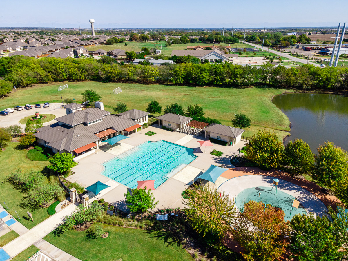 large pool next to a small pool for kids