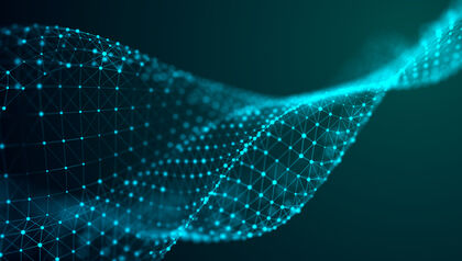 Connected Polygons Geometric Cybernetic Particles Network Digital Abstract