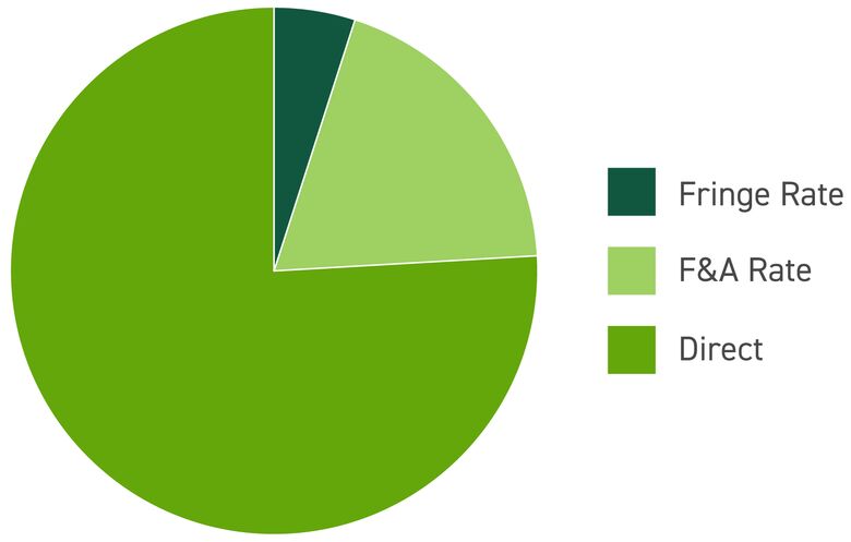 Costs input for an indirect cost rate projection, graph 2