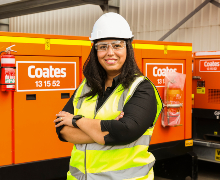 Female engineer in hardhat