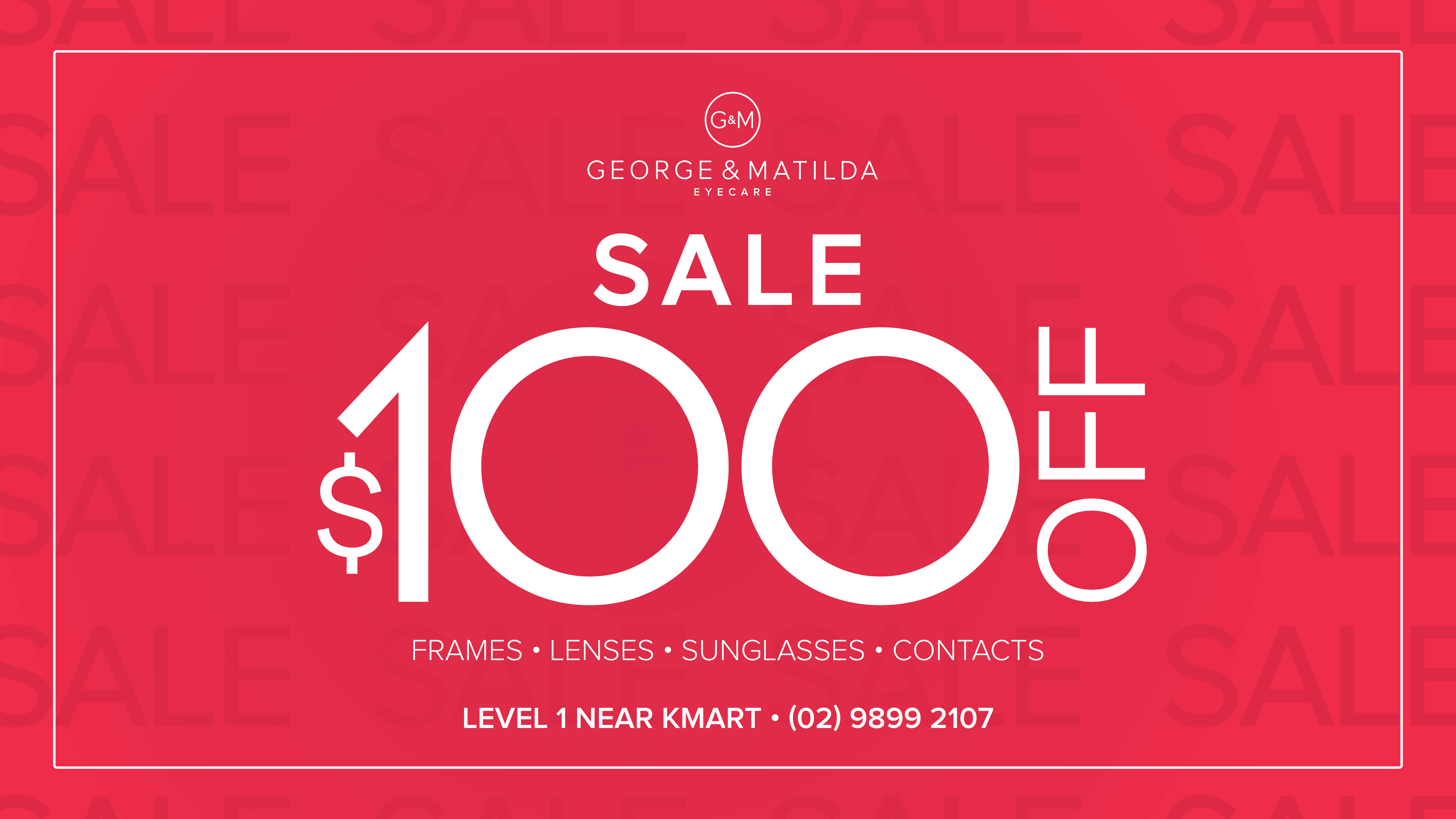 $100 Off Sale at George & Matilda Eyecare for Eye Site