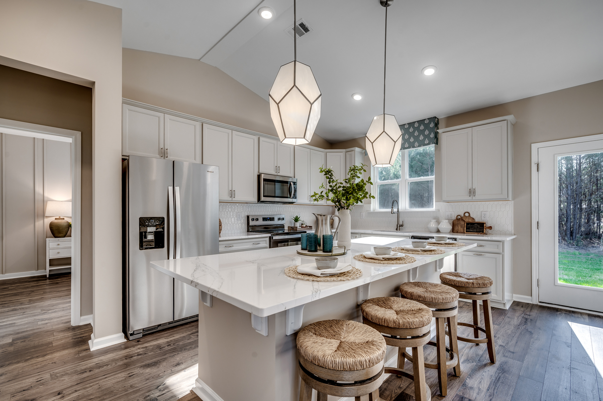white cabinets with quartz countertops