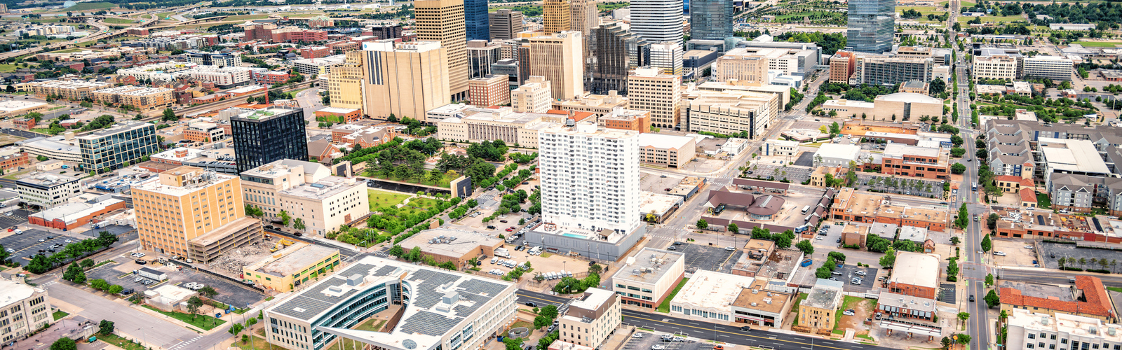 A shot of the major city in Oklahoma