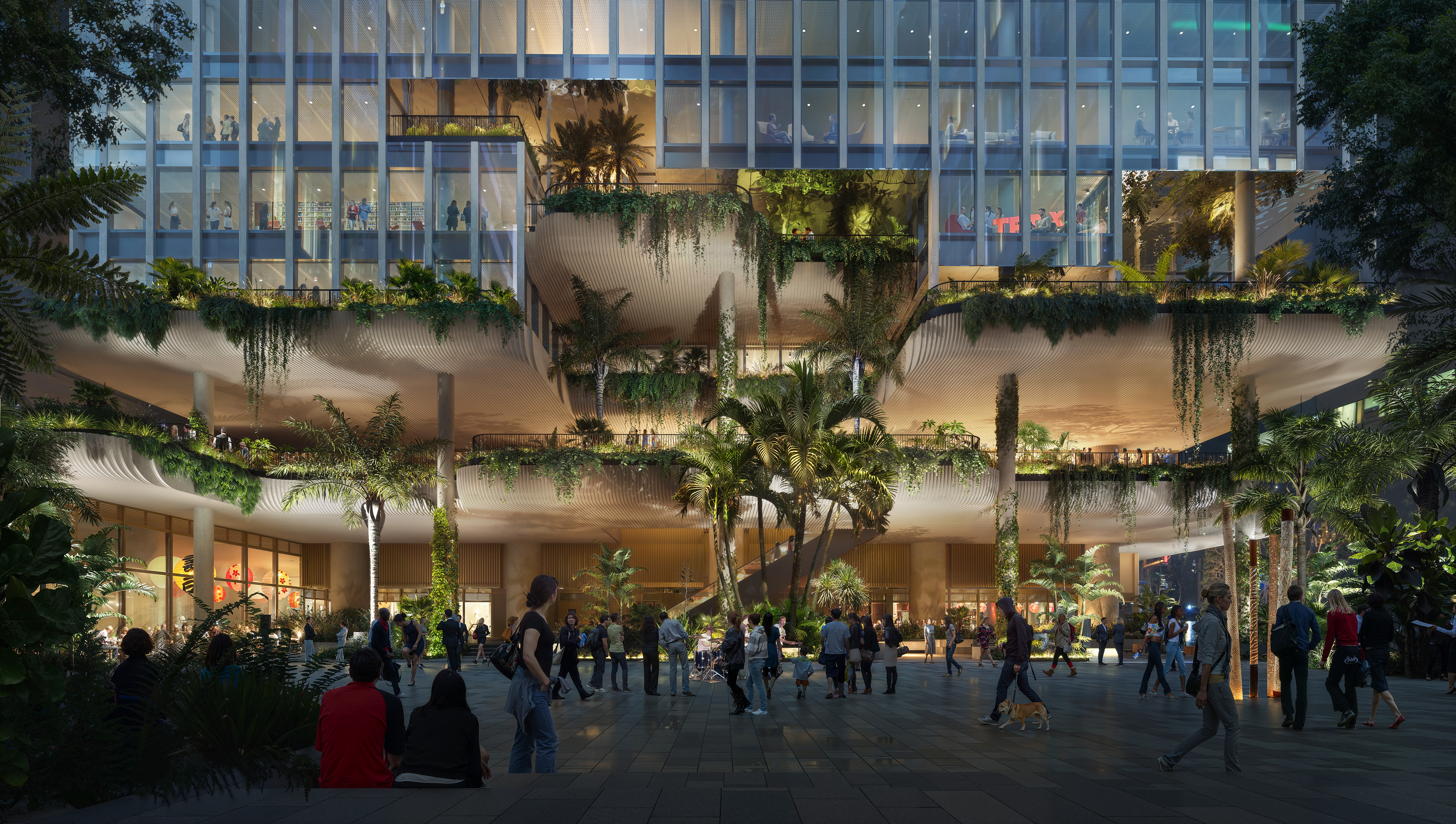 Artist impression of outside at ground level