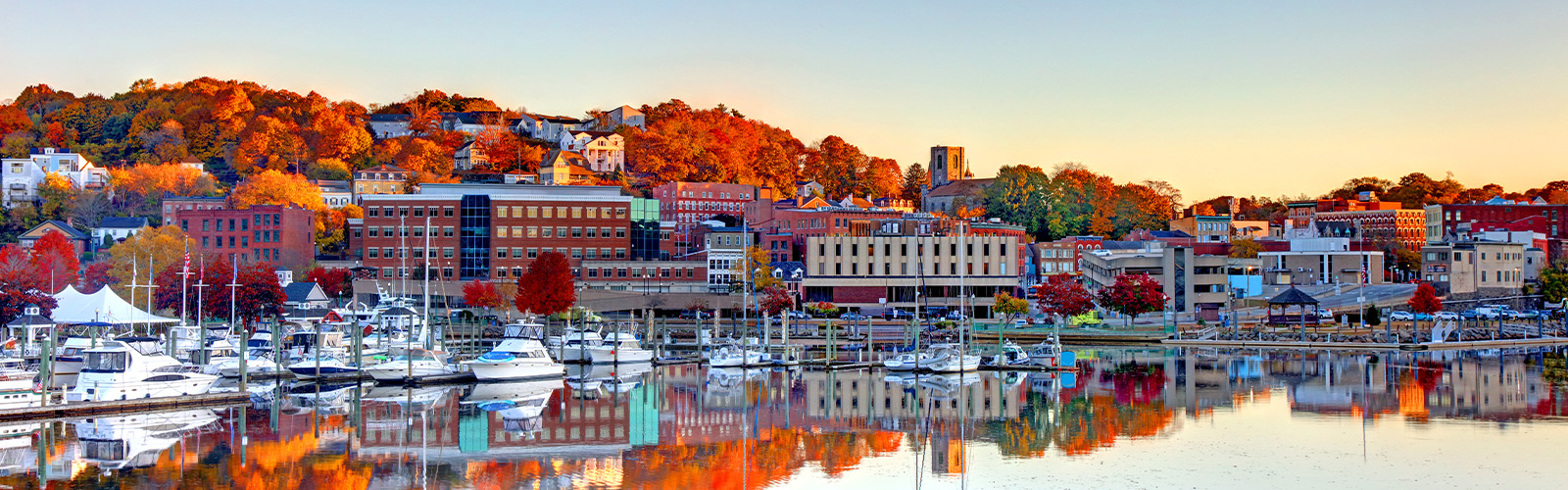 A view of a Connecticut skyline