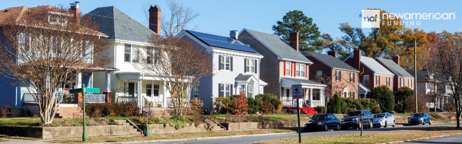 A row of homes