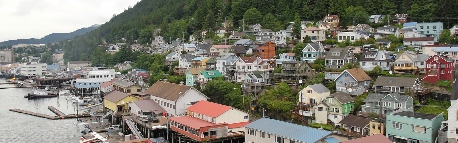 View of city in Alaska.