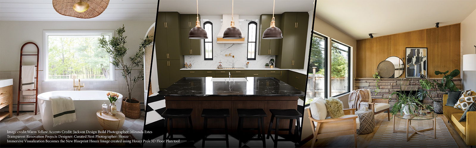 A collage of home design trends