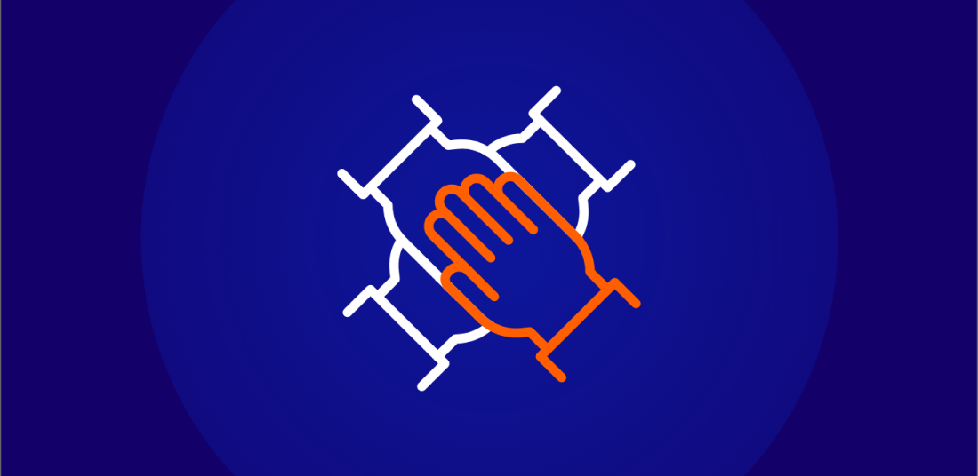 Icon showing Hands on top of each other