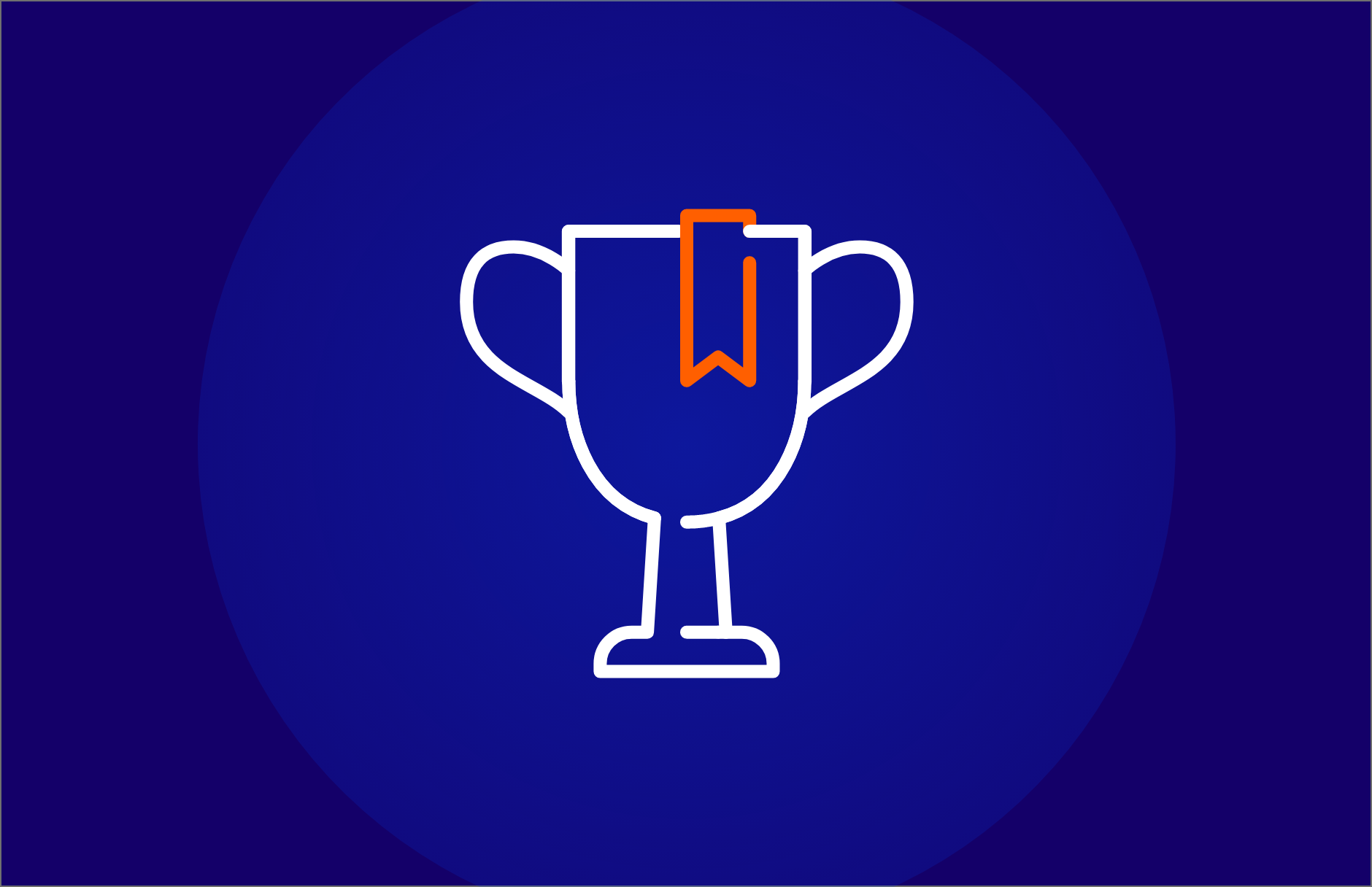 Icon of a trophy with a ribbon, symbolizing achievement or awards