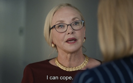 Gerri Kellman from Succession saying I can cope