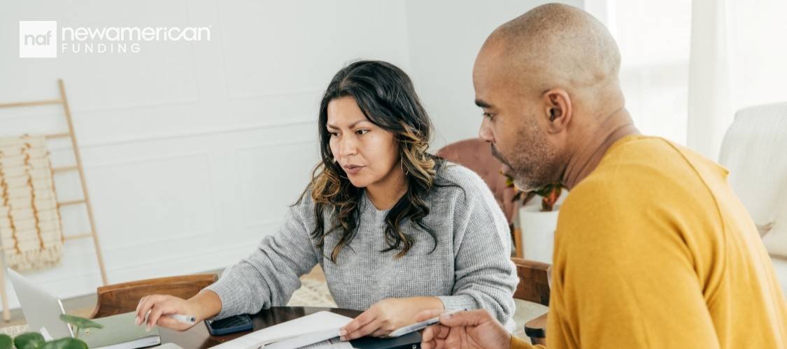 A couple discussing their finances