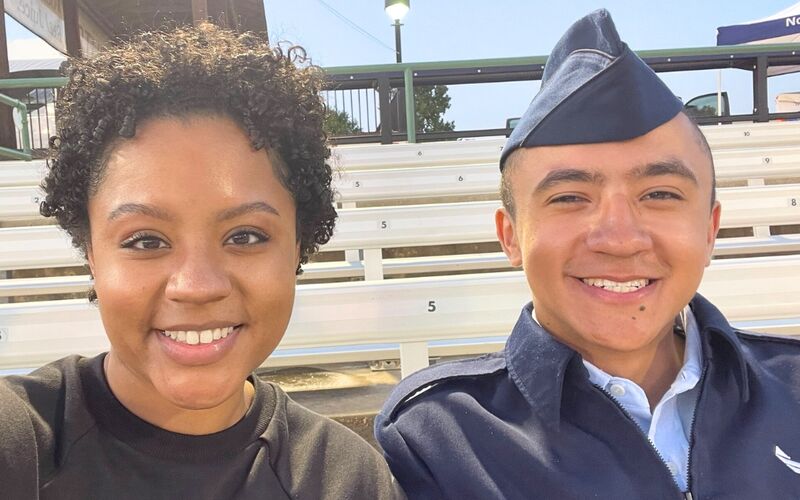 photo of Jasmine Cherry with her brother