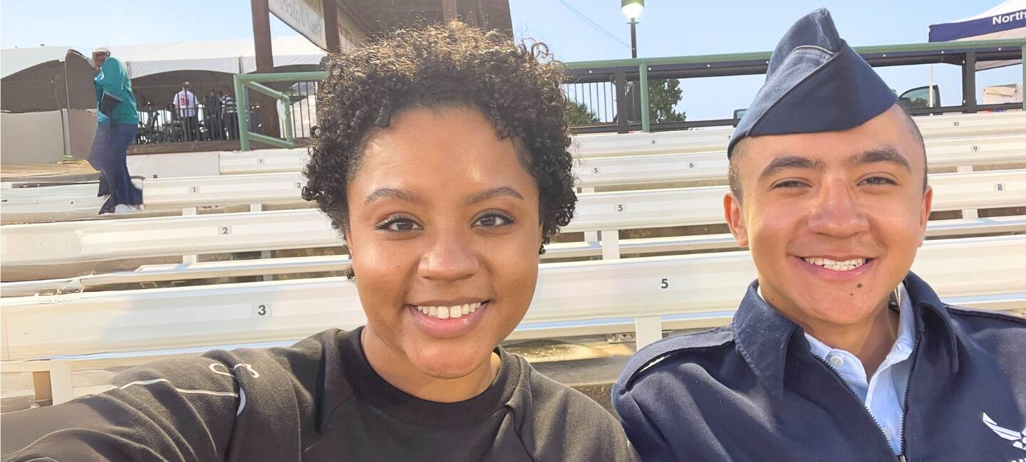 photo of Jasmine Cherry with her brother