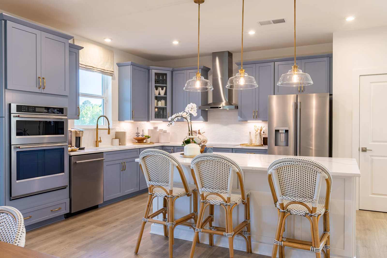 kitchen with a double wall oven