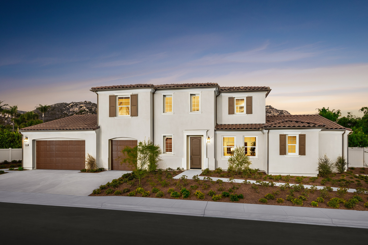 exterior of two-story home with neutral paint