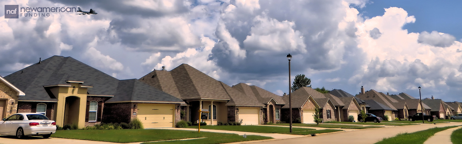 Aerial view of Louisiana neighborhood