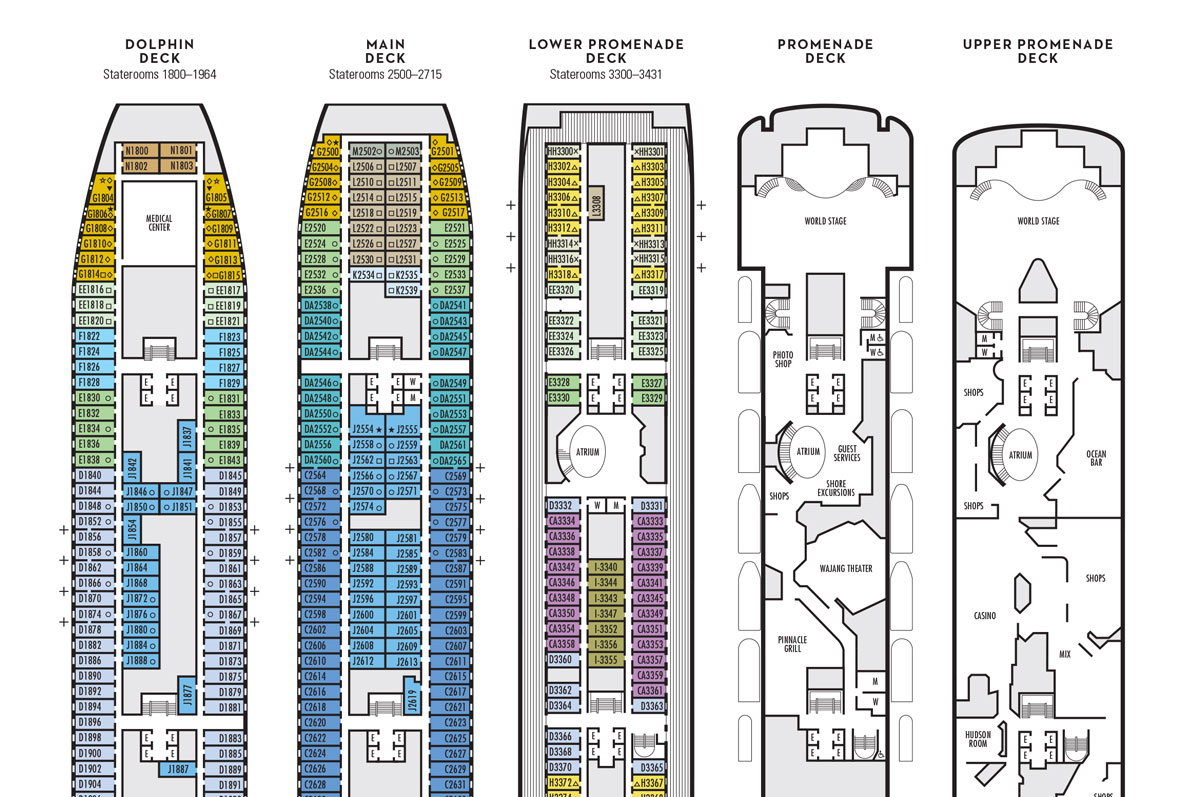 MS Volendam Deck Plans