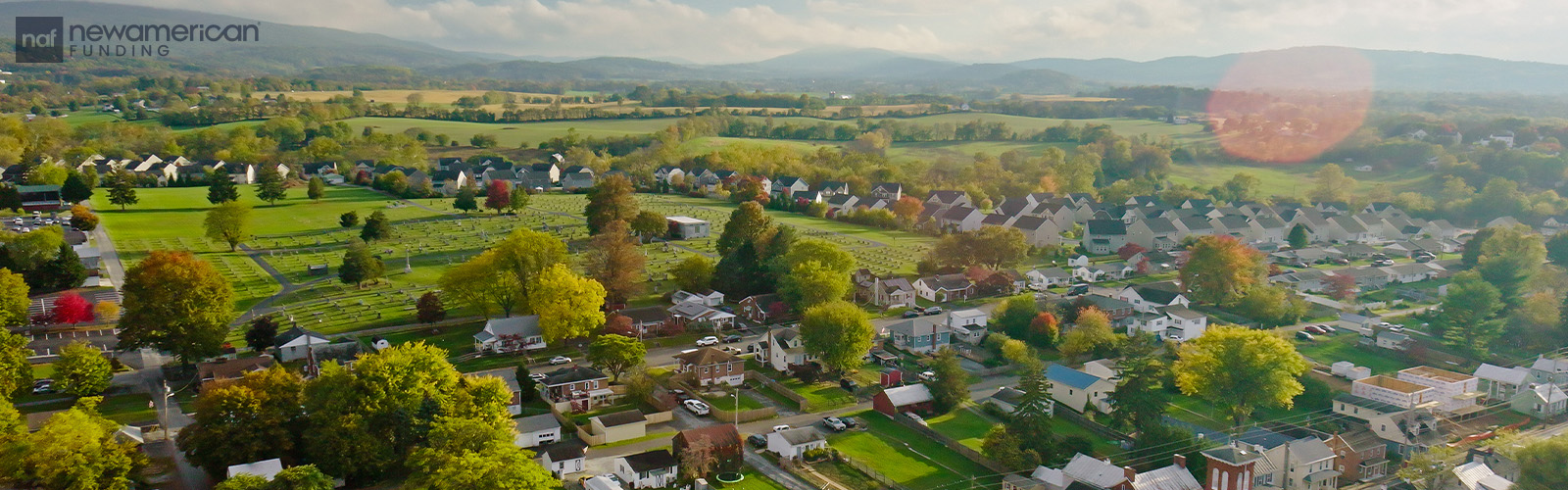 Aerial view of Maryland neighborhood