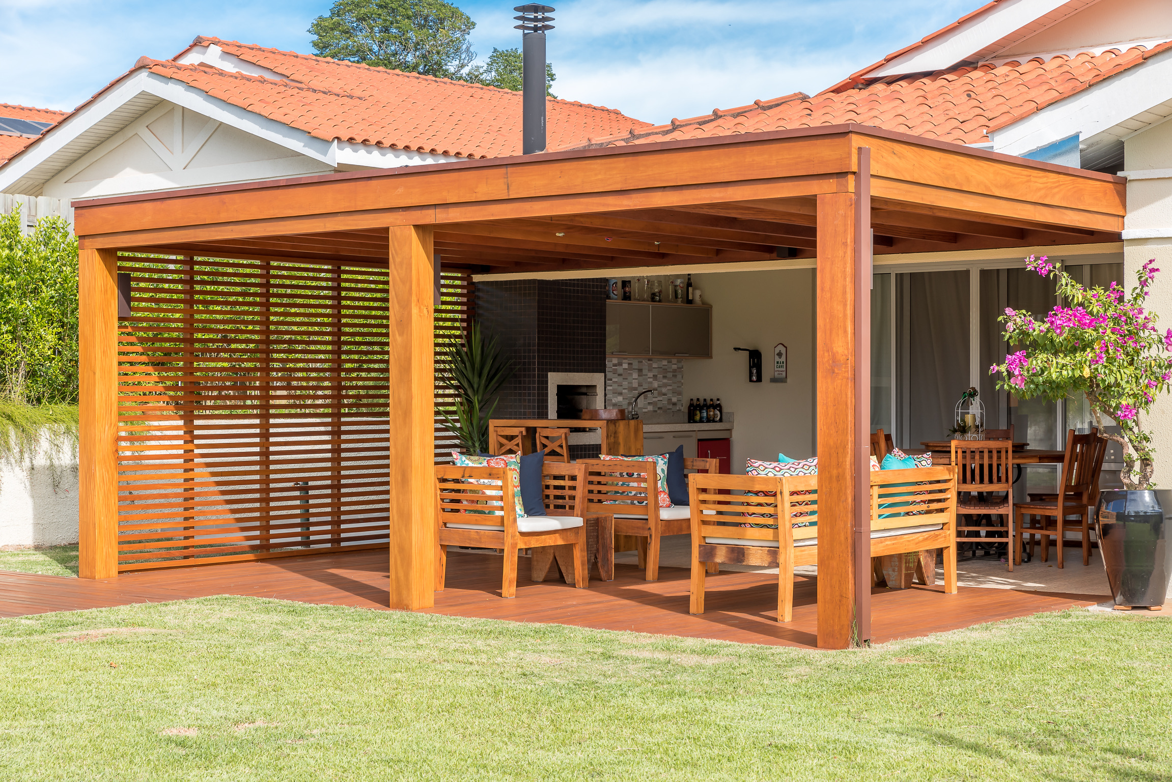 Exterior hardwood structure