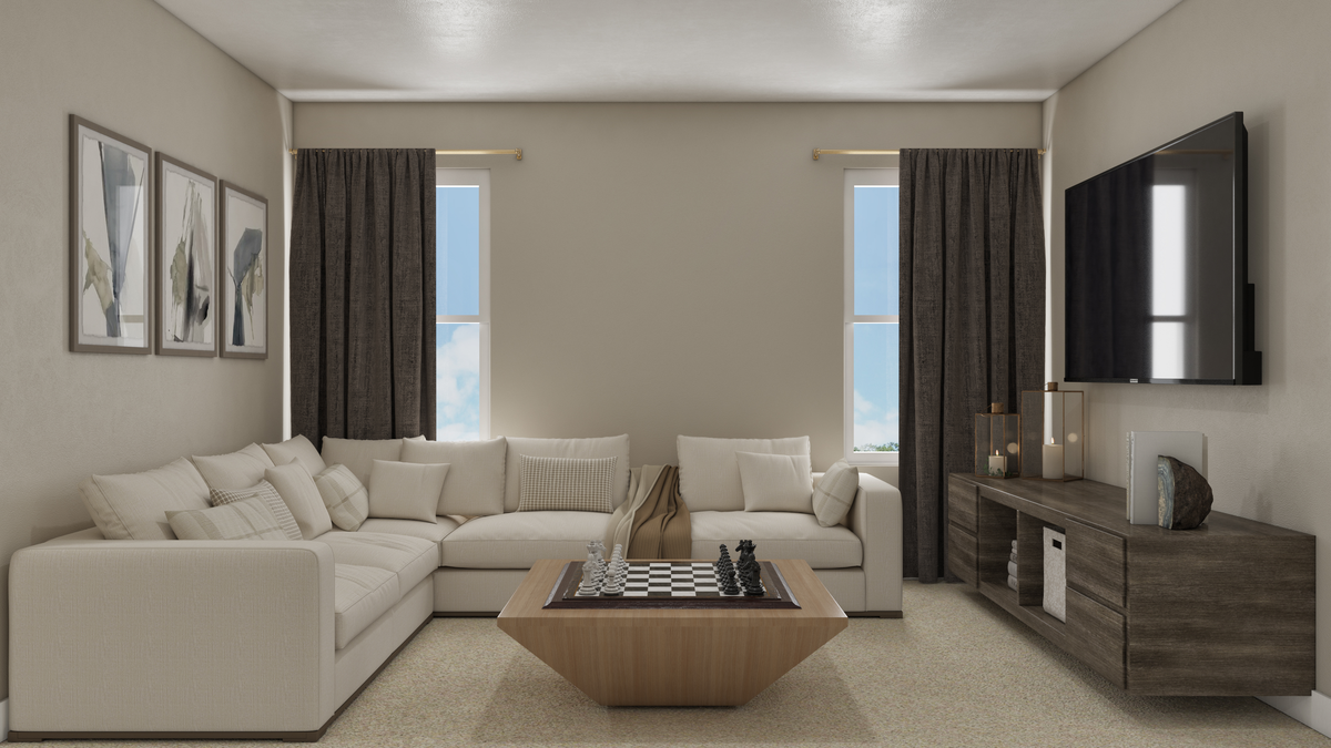 loft with plush carpeting