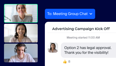Continuous meeting chat