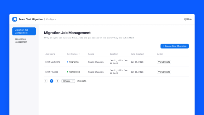 App voor geautomatiseerde migratie naar Team Chat