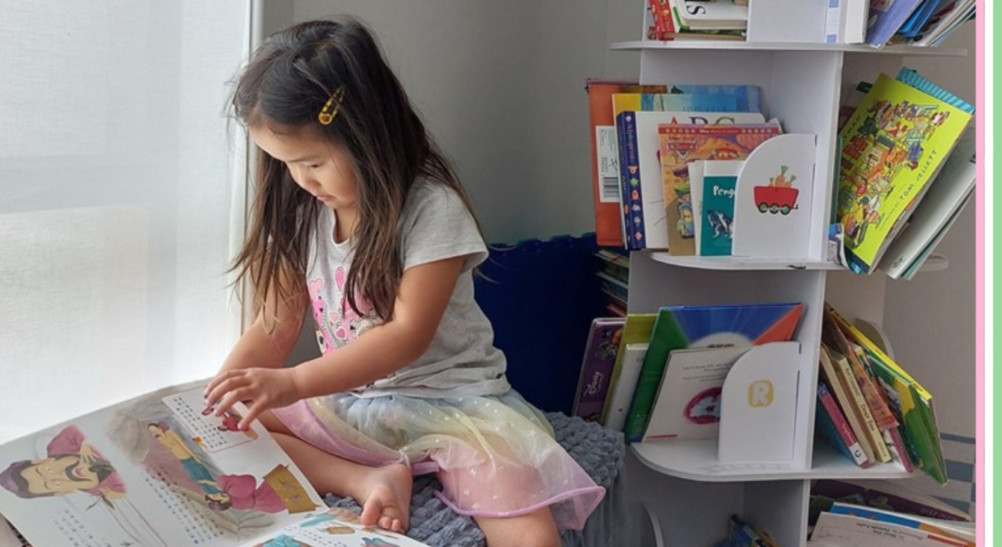 Child reading book
