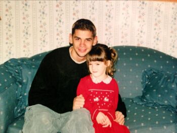 Naomi Baldwin social worker with her late brother Todd