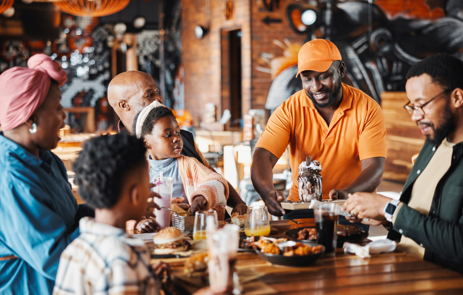 people having fun at a restaurant