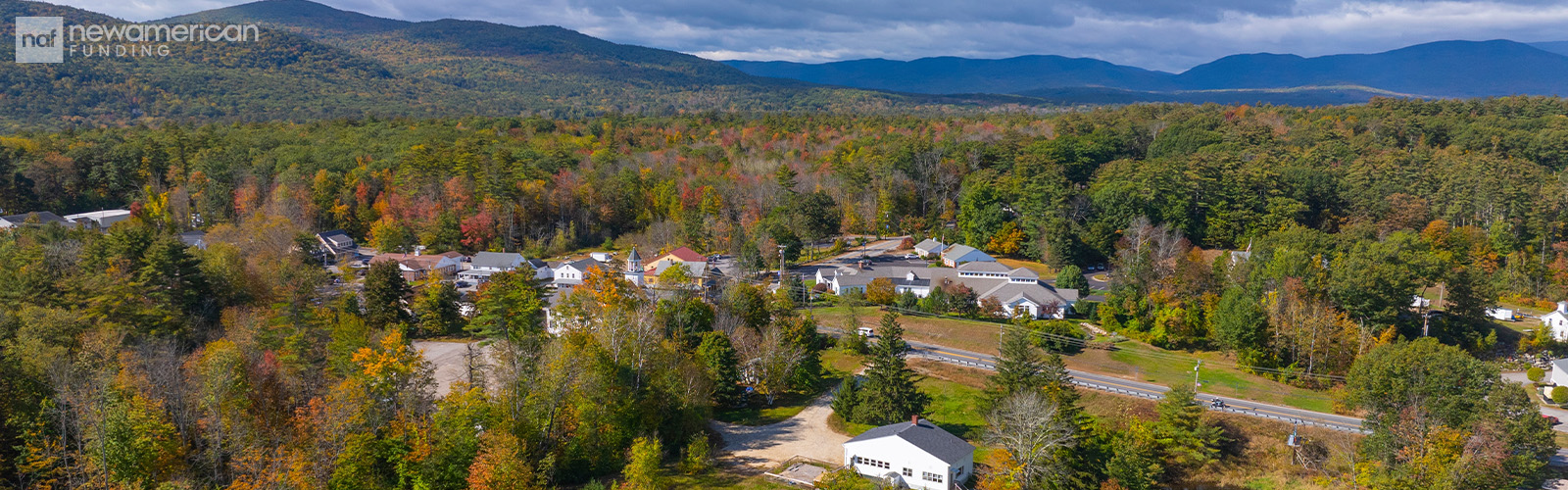 Aerial view of New Hampshire neighborhood