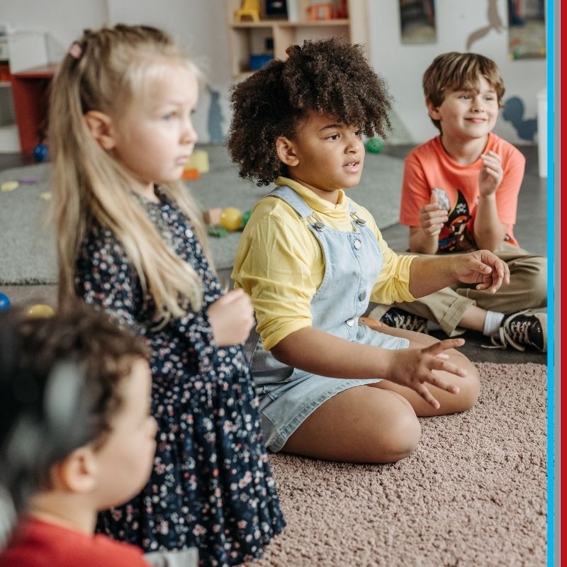 child playing playgroup toys