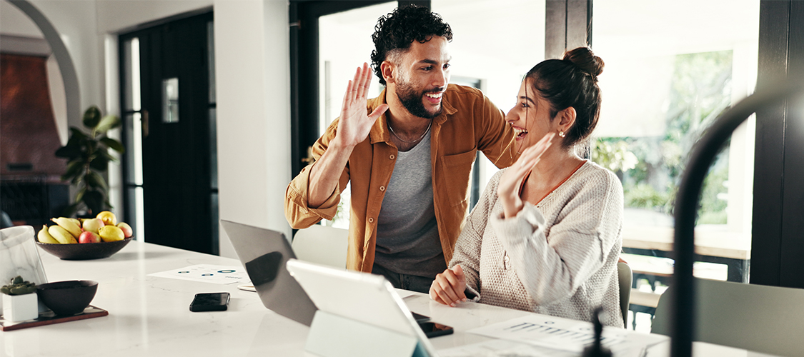 happy people celebrating