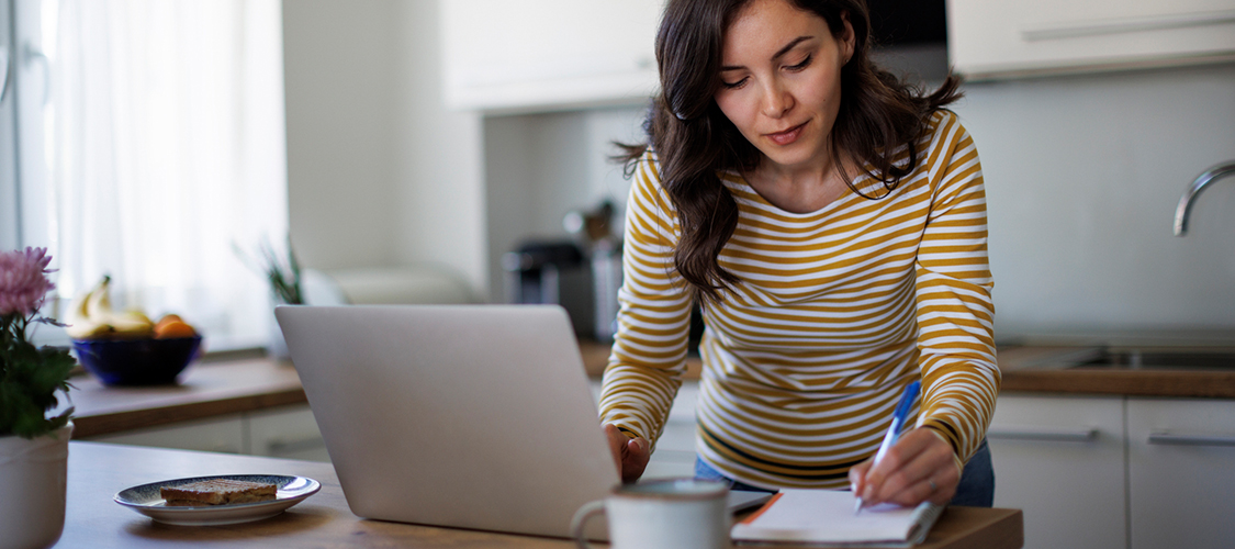 Someone working on their finances