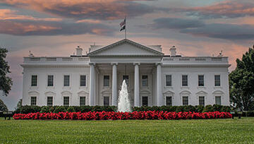 The White House and fountain
