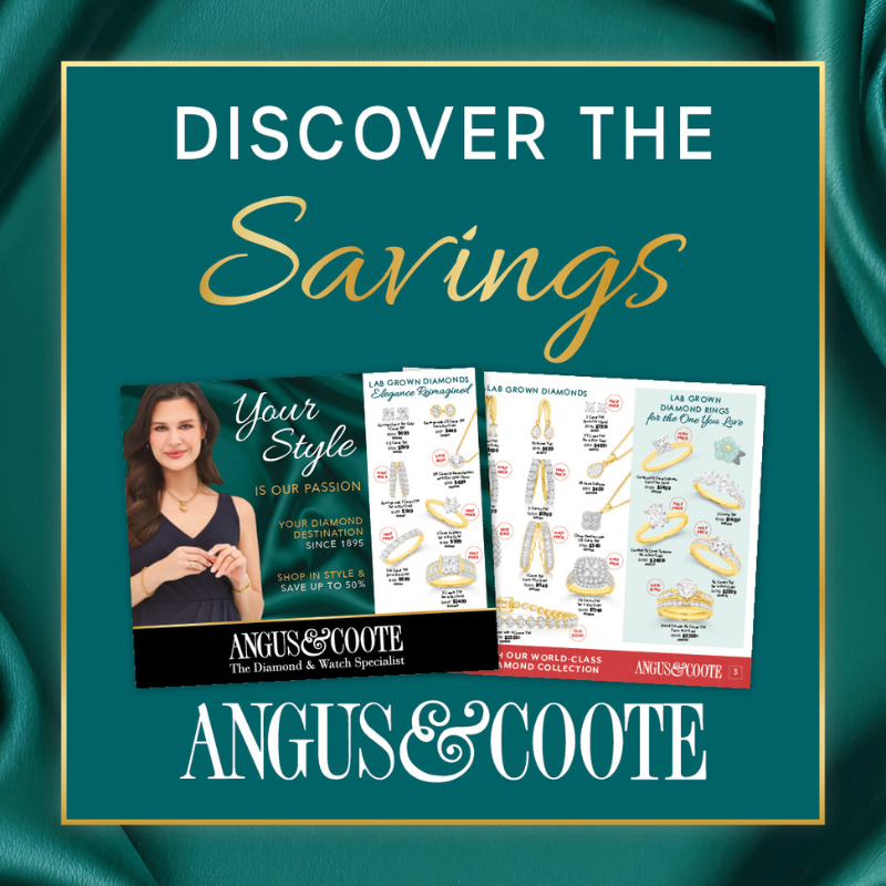image of catalogue pages and supporting text of discover the savings