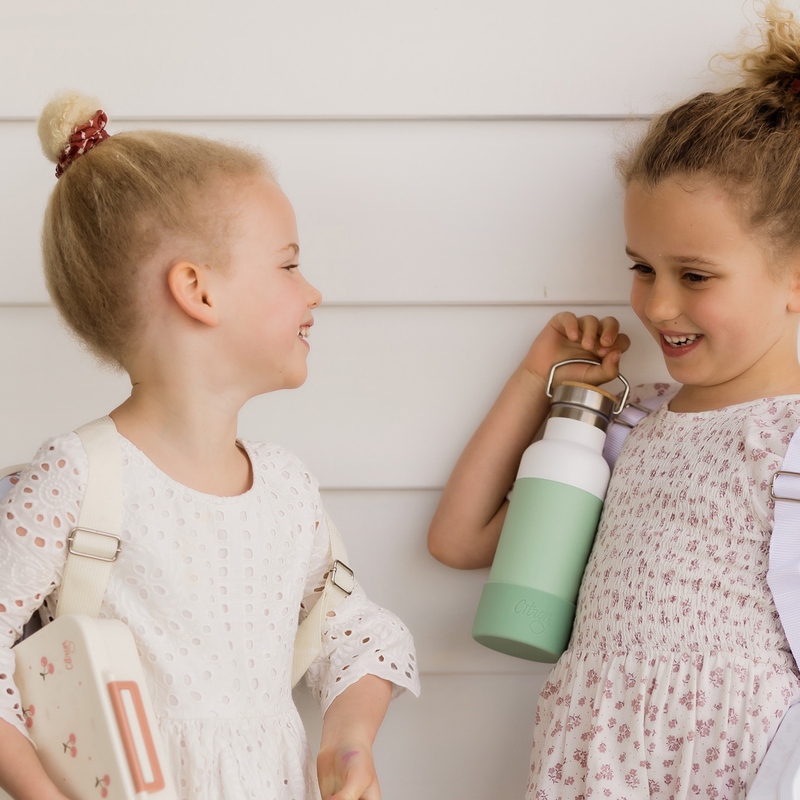 2 girls ready for school