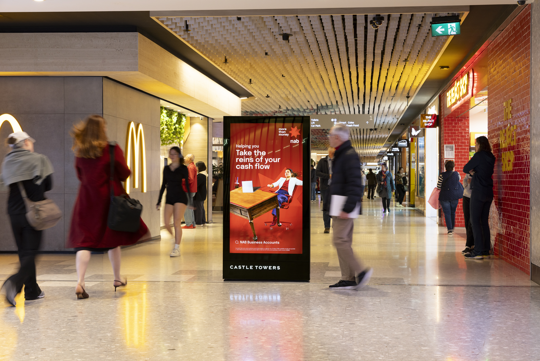 Smart screen advertising at Castle Towers
